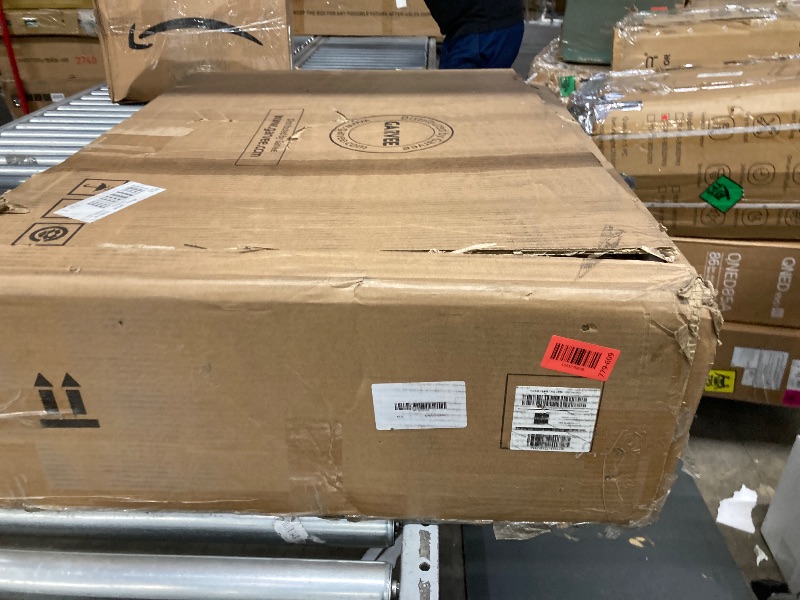 Photo 1 of IDEALHOUSE 47" Round Dining Table Set for 4 to 6, Farmhouse Kitchen Table with Wooden Top and Pedestal Base, Circle Dinner Table for Dining Room - Burlywood (No Chairs)