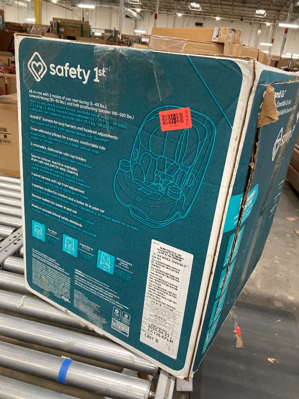 Photo 1 of Safety 1st Grow and Go All-in-One Slim Convertible Car Seat, Rear Facing, 5-40 lbs, Forward Facing (30–65 lbs), High Back Booster Seat 40-100 pounds, Shadow