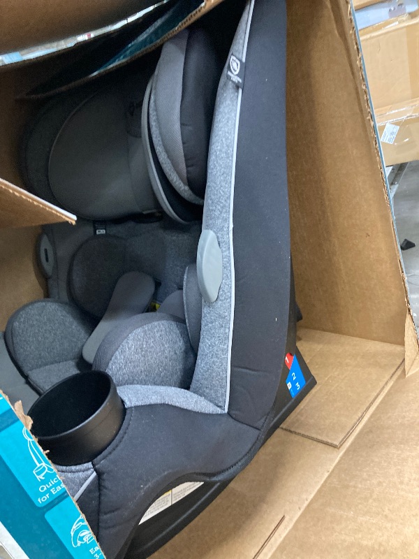 Photo 1 of Safety 1st Grow and Go All-in-One Slim Convertible Car Seat, Rear Facing, 5-40 lbs, Forward Facing (30–65 lbs), High Back Booster Seat 40-100 pounds, Shadow