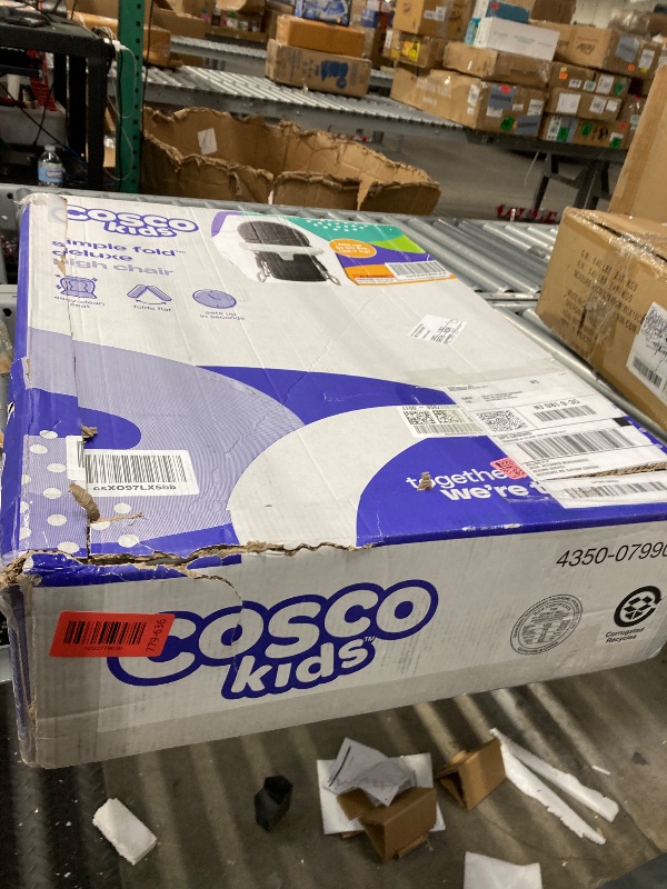 Photo 1 of Cosco Kids Highchair for Baby, Simple Foldable High Chair, Convenient, Lightweight, and Compact Design, Black Arrows