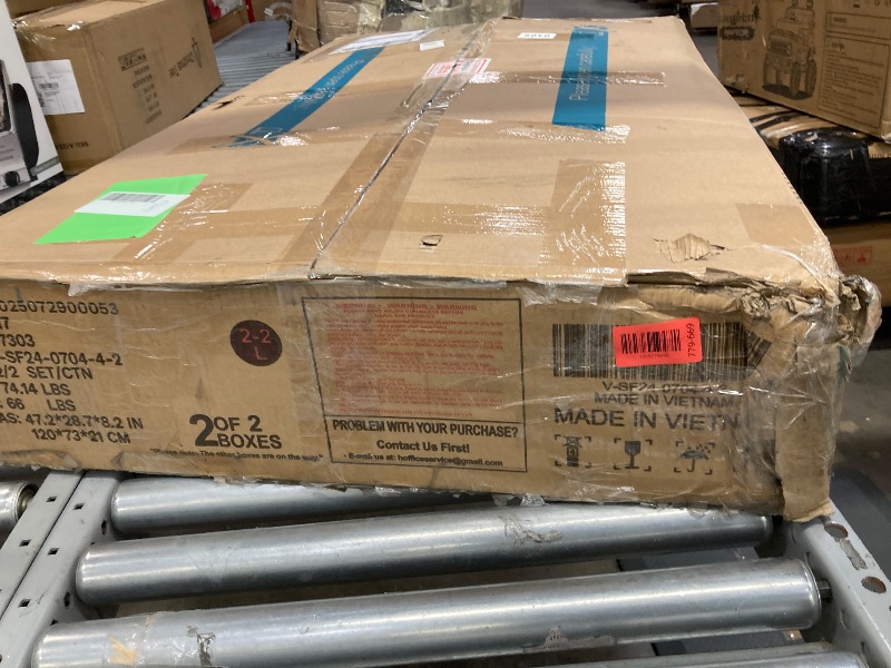 Photo 1 of ***BOX 2OF2****Tocsuna Oversized 112" U-Shaped Sectional Sofa, Linen Couch, 4 Seat Lounge Sleeper with Double Chaise for Living Room/Apartments/Office (Gray)