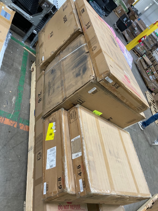 Photo 1 of ****no box 5**** MISSING PART PABackyard Discovery Fusion Flame Galvanized Steel Covered Outdoor Kitchen with 5-Burner Stainless Steel Grill, Refrigerator, Countertop, Storage, and Steel Roof for All-Season Outdoor Cooking