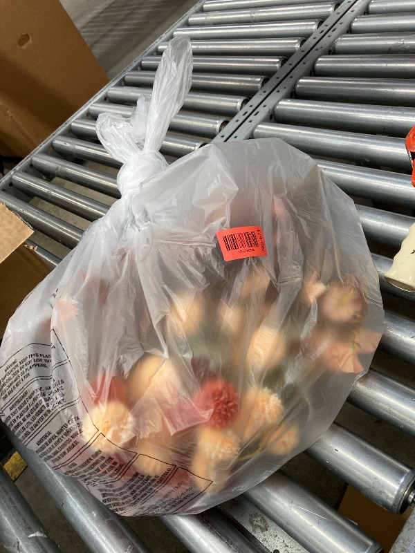 Photo 1 of ****13pcs ;**used *** Faux Kiku Flowers Fall Flowers Artificial for Decoration Burnt Orange Autumn Floral Stems Assorted Silk Mums Balls for Vase Home Decor Arrangement Table