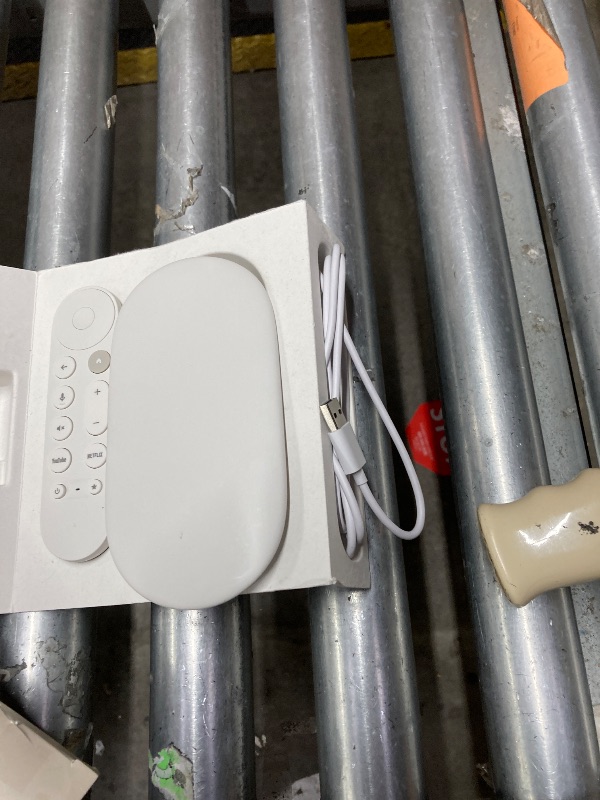Photo 1 of **used missing parts **Google TV Streamer 4K - Fast Streaming Entertainment on Your TV with Voice Search Remote - Watch Movies, Shows, Live TV, and Netflix in 4K HDR - Smart Home Control - 32 GB of Storage - Porcelain