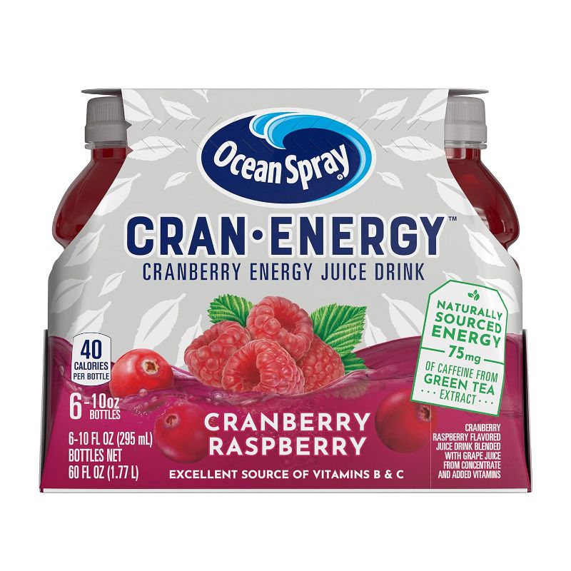 Photo 1 of 

Ocean Spray Cran-Energy, Cranberry Raspberry Energy Juice Drink, fluid ounce,6 count