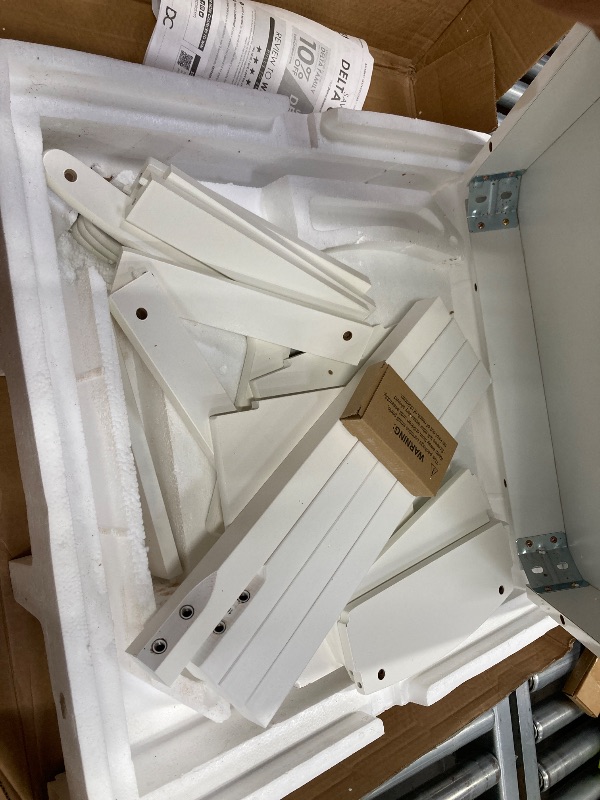 Photo 1 of ***1 TABLE LEG IS LONGER THAN THE OTHERS AS SHOWN IN PHOTO***Delta Children MySize Kids Wood Table and Chair Set (2 Chairs Included) - Ideal for Arts & Crafts, Snack Time, & More - Greenguard Gold Certified, Bianca White, 3 Piece Set***1 TABLE LEG IS LONG