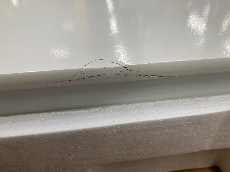 Photo 1 of ***1 TABLE LEG IS LONGER THAN THE OTHERS AS SHOWN IN PHOTO***Delta Children MySize Kids Wood Table and Chair Set (2 Chairs Included) - Ideal for Arts & Crafts, Snack Time, & More - Greenguard Gold Certified, Bianca White, 3 Piece Set***1 TABLE LEG IS LONG