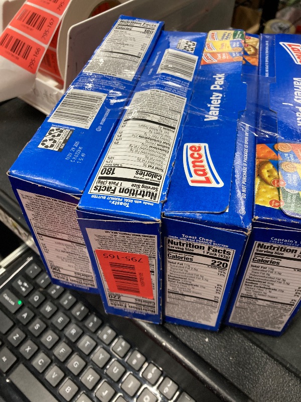 Photo 1 of  4 Lance Sandwich Crackers, Variety Pack, 3 Flavors, 10 Individually Wrapped Packs, 6 Sandwiches Each