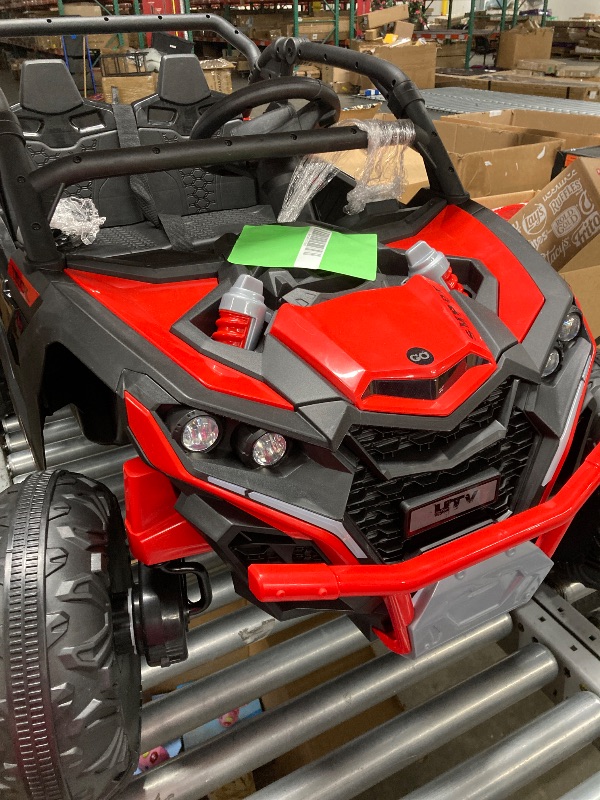 Photo 1 of ** NOT WORKING*** 

Wisairt 24V Ride on Toys 4WD Ride on Cars with Remote Control, 2 XL Seater Electric Car for Kids, Power Car Wheels, UTV w/ 4 Motors, Bluetooth, Music, Lights, 3 Speeds, Red

