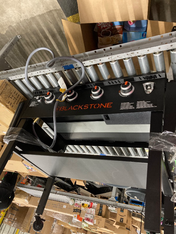 Photo 1 of **MISSING MULTIPLE PARTS/NO BOX***Blackstone Original 4-Burner 36 Natural Gas Omnivore Outdoor Griddle with Hood and Folding Side Shelves