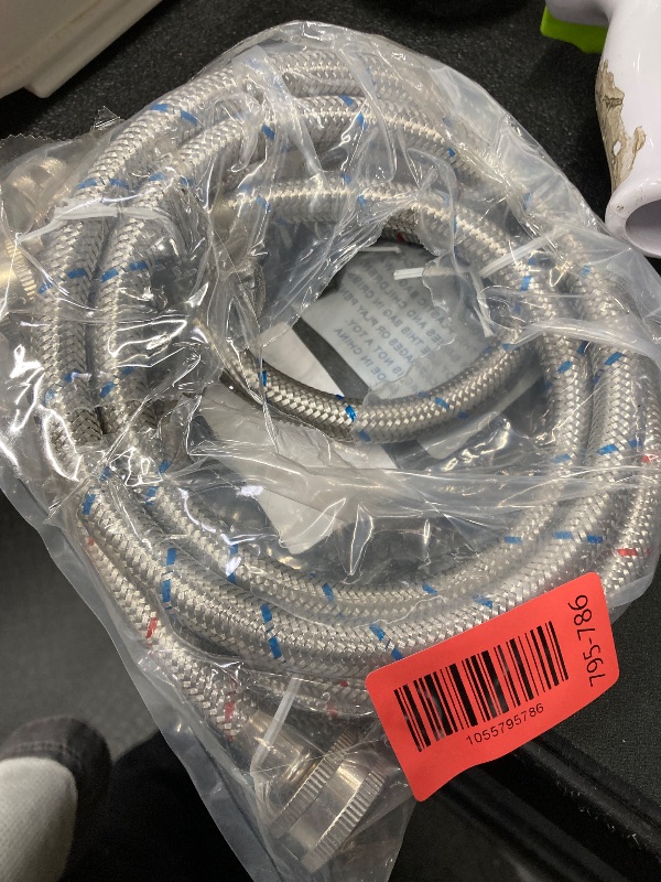 Photo 1 of ?UPGRADE?4FT Washing Machine Hoses with 90 Degree Elbow Premium Stainless Steel Burst Proof (