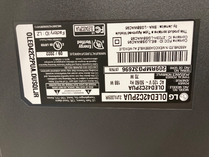 Photo 1 of  *** FACTORY SEAL *** 
LG C2 Series 42-Inch Class OLED evo Smart TV OLED42C2PUA, 2022 - AI-Powered 4K TV, Alexa Built-in
