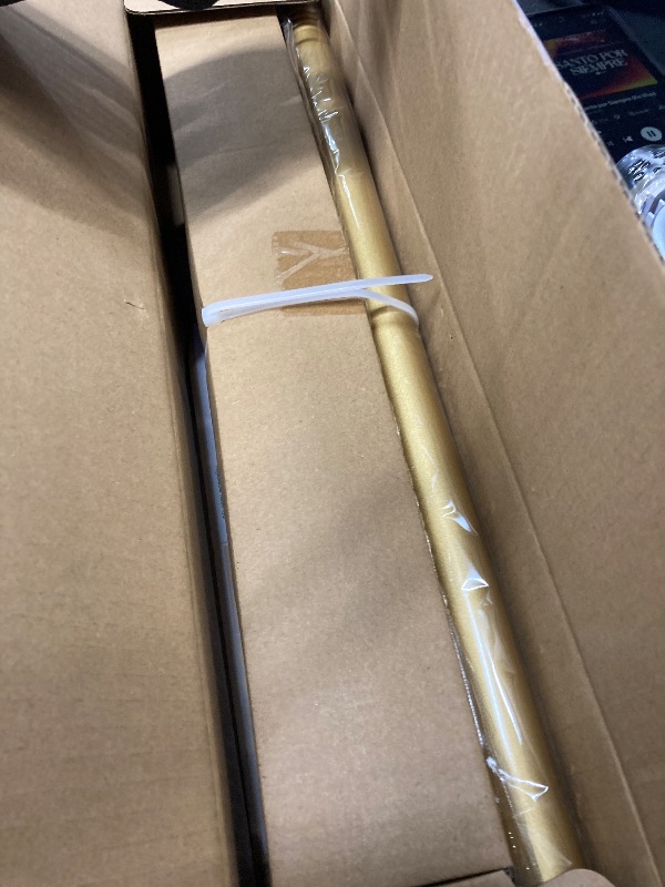 Photo 1 of 2 Pack Gold Curtain Rods for Windows 30-41 Inch, Decorative Vintage Crystal 1'' Diameter Curtain Rod with Gold Foil Finials, Adjustable Heavy Duty Easy Install Drapery Pole Set for Farmhouse