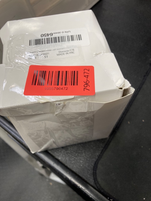 Photo 1 of 16 Pack Curtain Rod Rings Wooden with Drapery Clips 2.95 Inch Outer Diameter Beech Wood Carved Drapes Rings 1.7 Inch Interior Diameter for 1-1.5 Inch Curtain Rod Pole (Black)