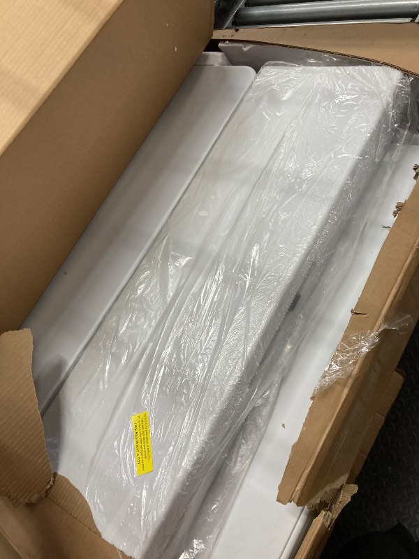 Photo 1 of HLPB Folding Table Picnic Table Set, 6 ft Camping Table with 2 Benches, Outdoor Indoor Portable Folding Furniture for Working Meeting Party, Camping, Picnic, Weddings w/Handle and Safety Locks, White