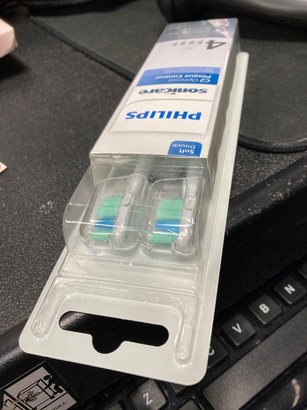 Photo 1 of ***1 IS MISSING***3 INCLUDED***Philips Sonicare C2 Plaque Control - Genuine Replacement Electric Toothbrush Heads, White, 4 Pack One Year Supply, HX9024/65***3 PACK***1 IS MISSING***