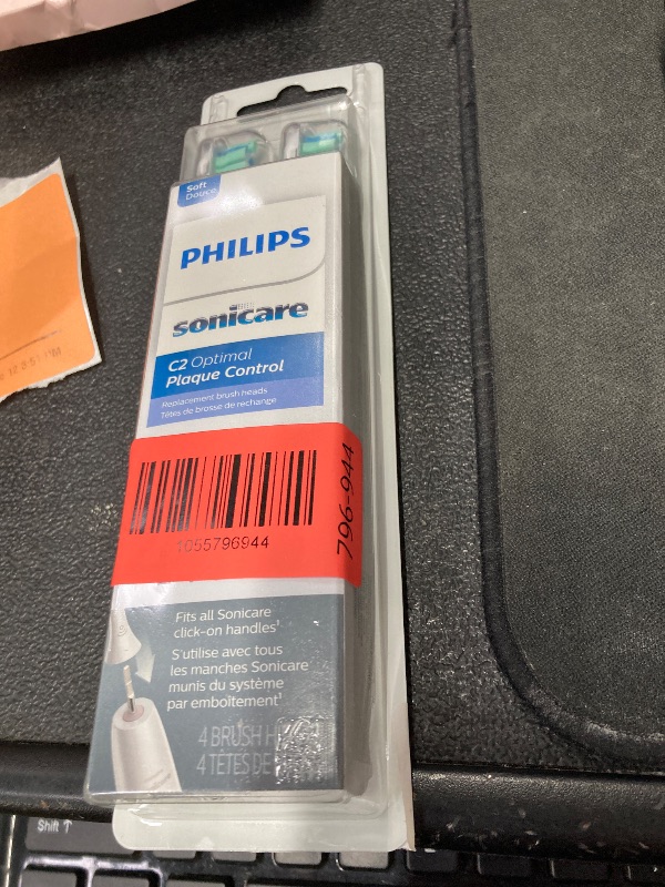 Photo 1 of ***1 IS MISSING***3 INCLUDED***Philips Sonicare C2 Plaque Control - Genuine Replacement Electric Toothbrush Heads, White, 4 Pack One Year Supply, HX9024/65***3 PACK***1 IS MISSING***