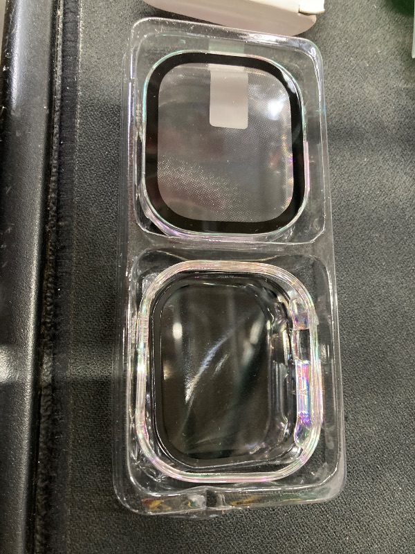 Photo 1 of 2 Pack Privacy Case for Apple Watch Ultra Screen Protector 49mm,Anti-Spy 9H Tempered Glass Protector Film PC Hard Cover Anti-Scratch Shatterproof Bumper for iWatch Ultra 1/2 (Iridescence, 49mm)