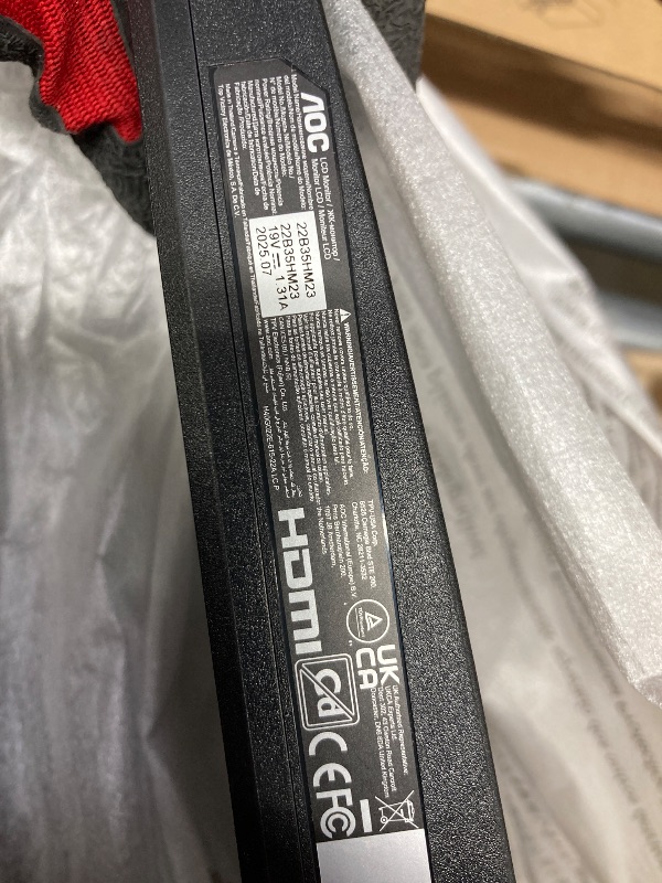Photo 1 of **The description and photo are for reference only.**AOC 22B35HM23 22" Full HD (1920 x 1080) 120Hz LED Monitor, Adaptive Sync, VGA & HDMI, Flicker-Free, Low Blue Light, HDR Ready, VESA, Tilt Adjust, Eco-Friendly