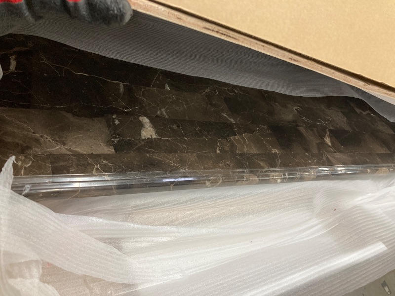 Photo 1 of **the color es reference**Matrix Furniture Group Tuscan Traditional Style Coffee Table Made with Wood in Silver Finish