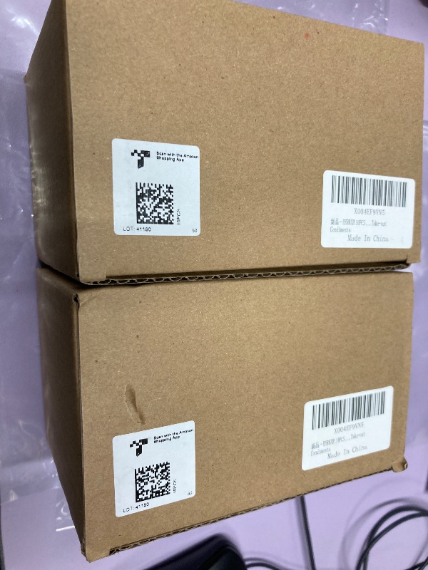 Photo 1 of **2 pak **RXRRXR 10PCS Double Compartment Condiment Container With Lids - Reusable Snack Pack Containers for Take-out Sauces