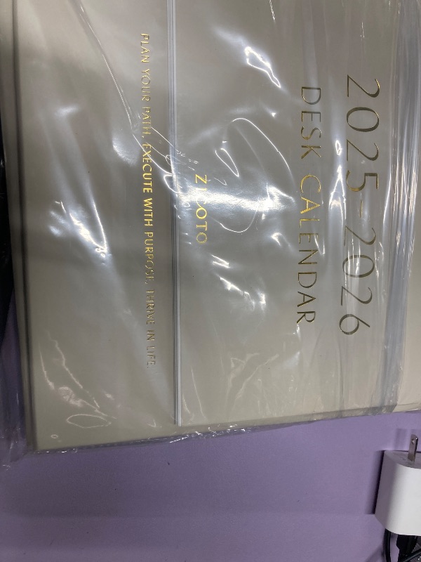 Photo 1 of **4 pieces**Aesthetic Desk Calendar 2025-2026 - Runs from January 2025 until June 2026 - Beautiful Small Flip Desktop Calendar for Easy Organizing