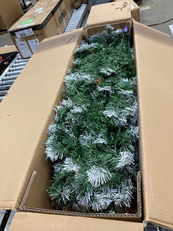 Photo 1 of ***SOME LIGHTS DONT WORK***Yexmas 7.5ft Pre-Lighted Christmas Tree, 8 Modes LED Lights, Artificial Xmas Tree with Large Storage Bag