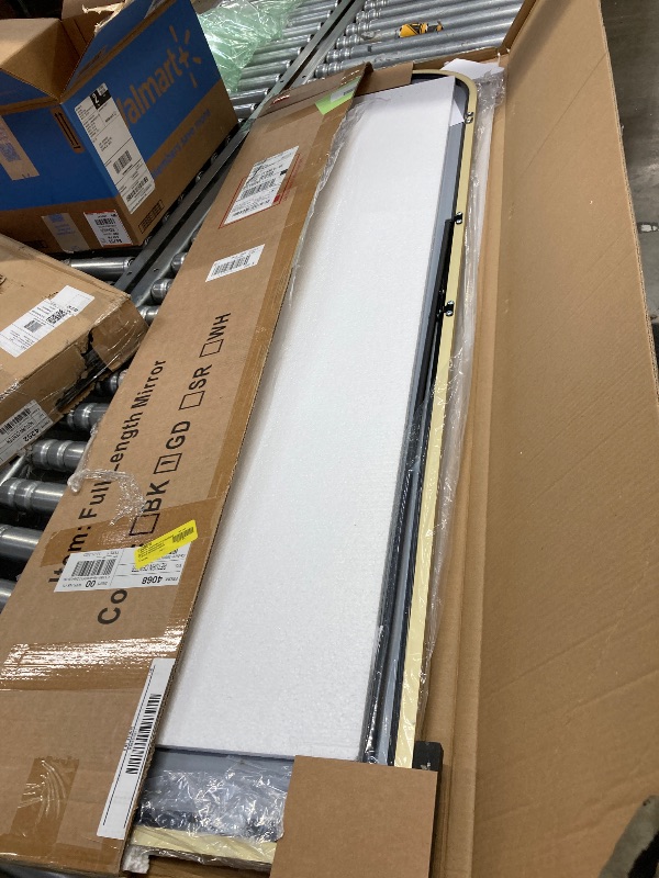 Photo 1 of 58"x19" Full Length Floor Mirror, Freestanding Standing Mirror with Stand - Arch Full Body Mirror for Bedroom, Living Room, Hallway, Gold
