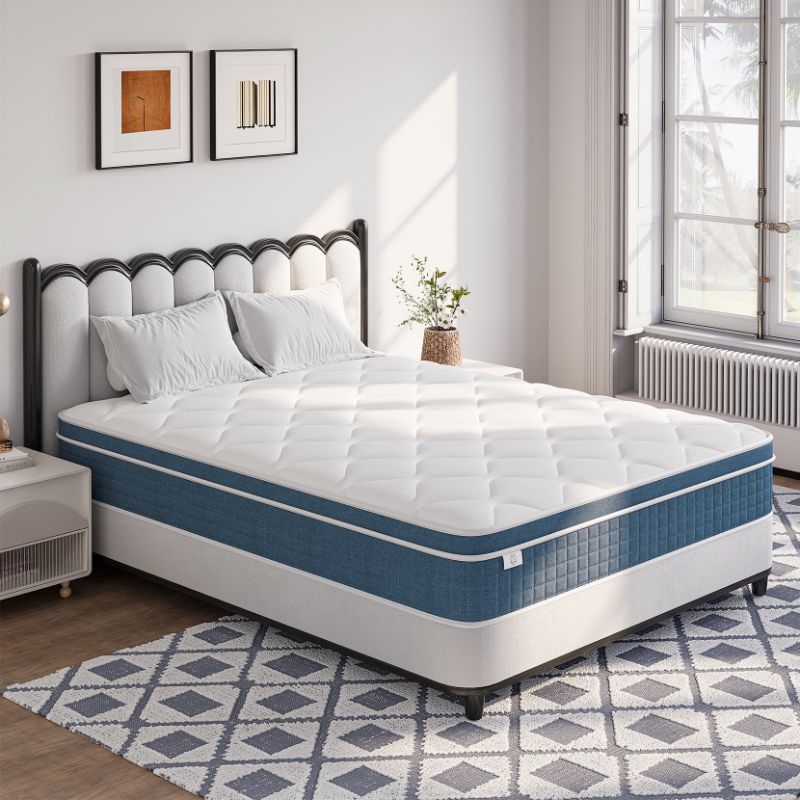 Photo 1 of 10" Twin XL Mattress,Memory Foam & Spring Hybrid Mattress,Medium Feel,Breathable Comfort Pressure Relieving for Guest Bedroom - Individual Pocket
