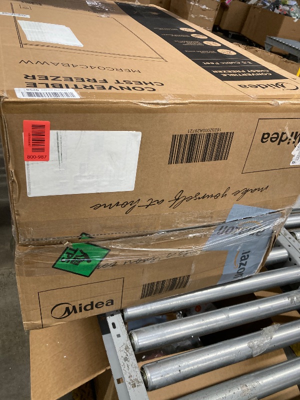 Photo 1 of Midea MERC04C4BAWW Chest Freezer, 3.5 Cubic Feet Freezer With Removable Basket, Interior LED Light, Adjustable Temperature, For Kitchen Apartment Office, White