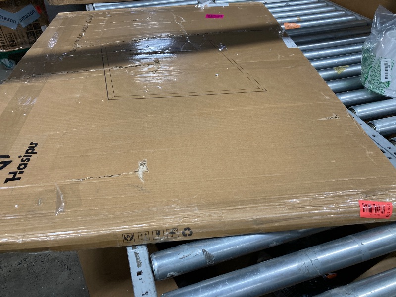 Photo 1 of [Tempered Glass] 48“ x 36” Beveled Edge Glass Chair Mat with Polished Edge Clear Office Chair Mat, Glides Smoothly, Suitable for Carpet or Hardwood Floors