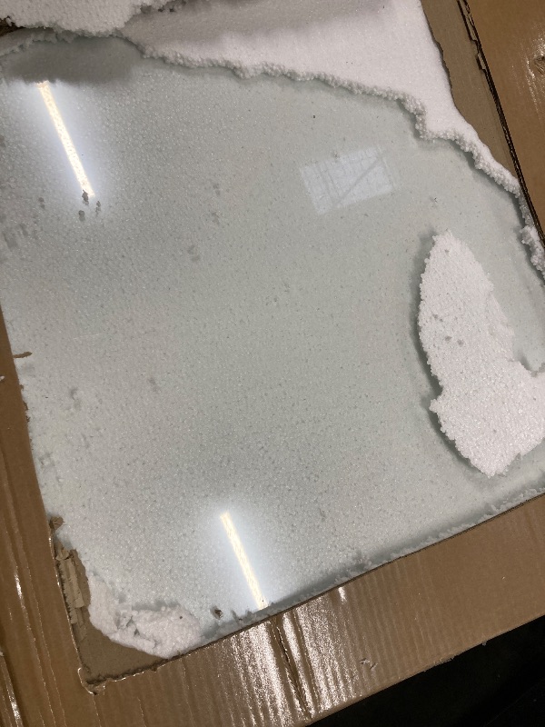 Photo 1 of [Tempered Glass] 48“ x 36” Beveled Edge Glass Chair Mat with Polished Edge Clear Office Chair Mat, Glides Smoothly, Suitable for Carpet or Hardwood Floors