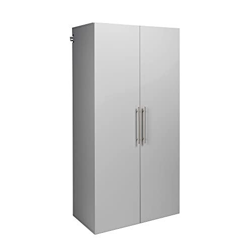 Photo 1 of ***BOX 1 OF 2 ONLY/INCOMPLETE SET***Prepac HangUps Large Storage Cabinet - Immaculate Light Gray 36" Cabinet with Storage Shelves and Doors; Ideal for Bin and General Storage Solutions - GSCW-0708-2K