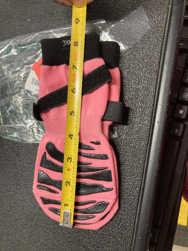 Photo 1 of ***2 SOCKS INCLUDED***DOK TigerToes Premium Non-Slip Dog Socks for Hardwood Floors - Extra-Thick Grip That Works Even When Twisted - Prevents Licking, Slipping, and Great for Dog Paw Protection (XXL, Sassy Pink)***2 SOCKS INCLUDED***