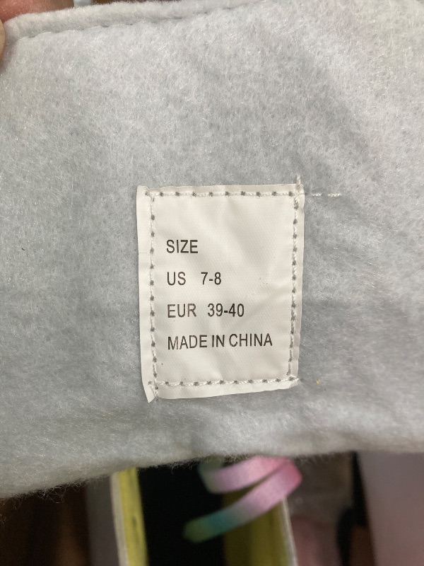 Photo 1 of ***SOME CREASING ON SIDE OF SKATES***LIKU Quad Roller Skates for Girl and Women with All Wheel Light Up,Indoor/Outdoor Lace-Up Fun Illuminating Roller Skate for Kid (Pink&Blue, 7-8)***SOME CREASING ON SIDE OF SKATES***