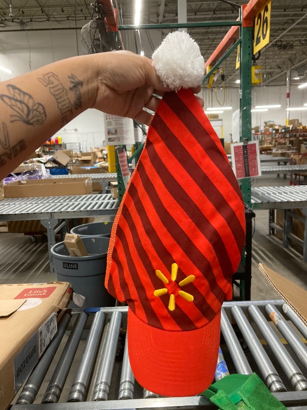 Photo 1 of 10 pack of red Walmart uniform Christmas hat