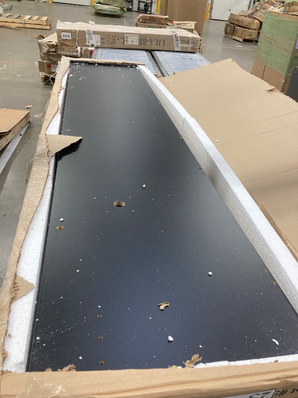 View 2 of Easy-Lift Black Wood Frame Full Murphy Bed with Shelf