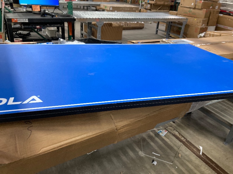 Photo 1 of ***MISSING NET AND FOAM PADDING/IONLY THE TOP/HAS SOME SCRATCHES ***JOOLA Tetra - 4 Piece Ping Pong Table Top for Pool Table - Includes Ping Pong Net Set - Full Size Table Tennis Conversion Top for Billiard Tables - Easy Assembly & Compact Storage - Incl.