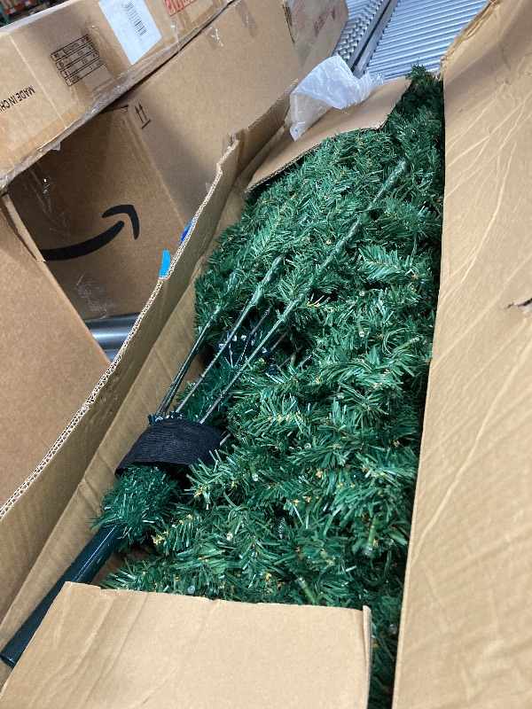 Photo 1 of (LIGHTS DONT WORK) Costway 7Ft Pre-Lit Artificial Christmas Tree Hinged 500 LED Lights