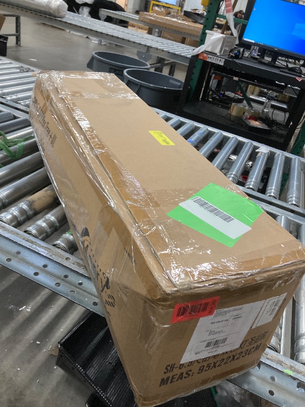 Photo 1 of Alupssuc 6.5ft Premium Prelit Artificial Hinged Slim Pencil Christmas Tree w/ Remote Control, 240 Warm White & Multi-Color Lights