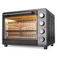 Photo 1 of 34 QT Super-Large Air Fryer, Oil-Less Air Fryer Toaster Oven Combo with Pizza, Warm, Broil, Toast, Bake, Air Fry, 5 Functions - Black