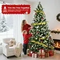 Photo 1 of ***LIGHTS DO NO WORK****Yexmas 9ft Pre-Lit Green Christmas Tree, 11 Modes Colored LED Lights, Artificial Xmas Tree with Large Storage Bag