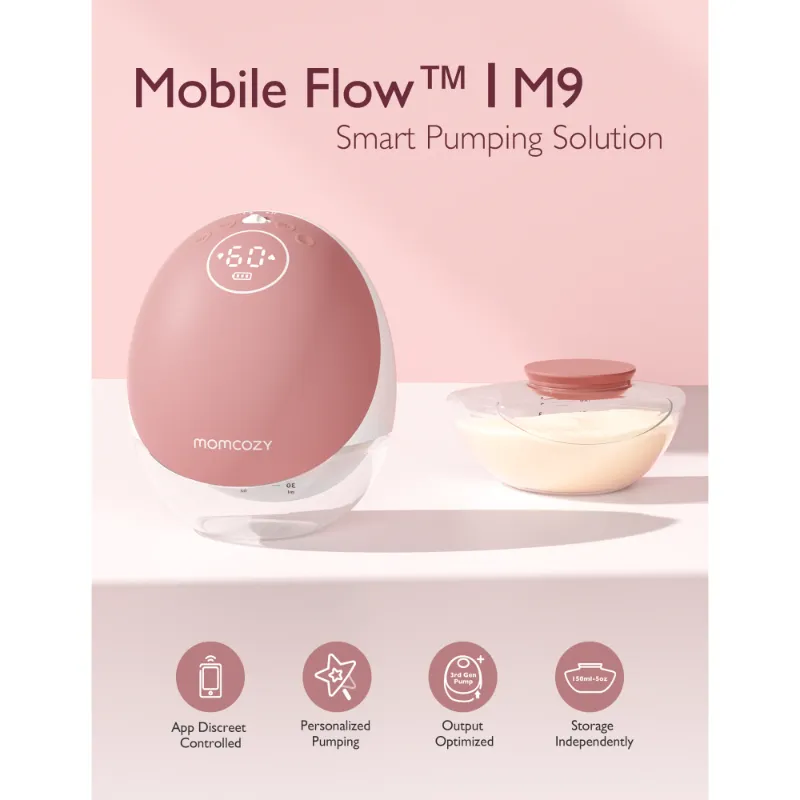 Photo 1 of *FACTORY SEALED* Momcozy M9 Breast Pump Hands Free Mobile Flow, App Discreet Wearable Breast Pump M9, Control Personalized 2 Pack, Cozy Red