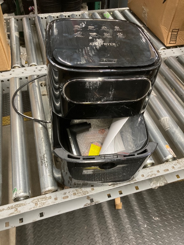 Photo 1 of *PARTS ONLY* *SELLING AS IS* Air Fryer with Clear Windows, Crisps, Broils, Roasts, Dehydrates, Bakes, Reheats, Toaster Baker, 6QT for 3-5 People, LED Smart Display, 85% Oil-Less, Stainless Steel Easy Cleaning
