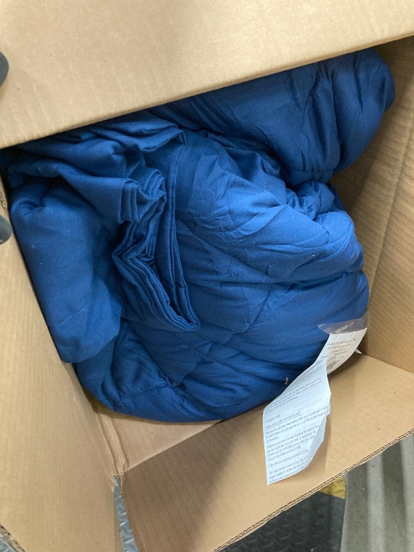 Photo 1 of *Please wash* JUSTLET 3 Pieces King Size Comforter Set, Bed in A Bag, Machine Washable Bedding Set, Navy Blue