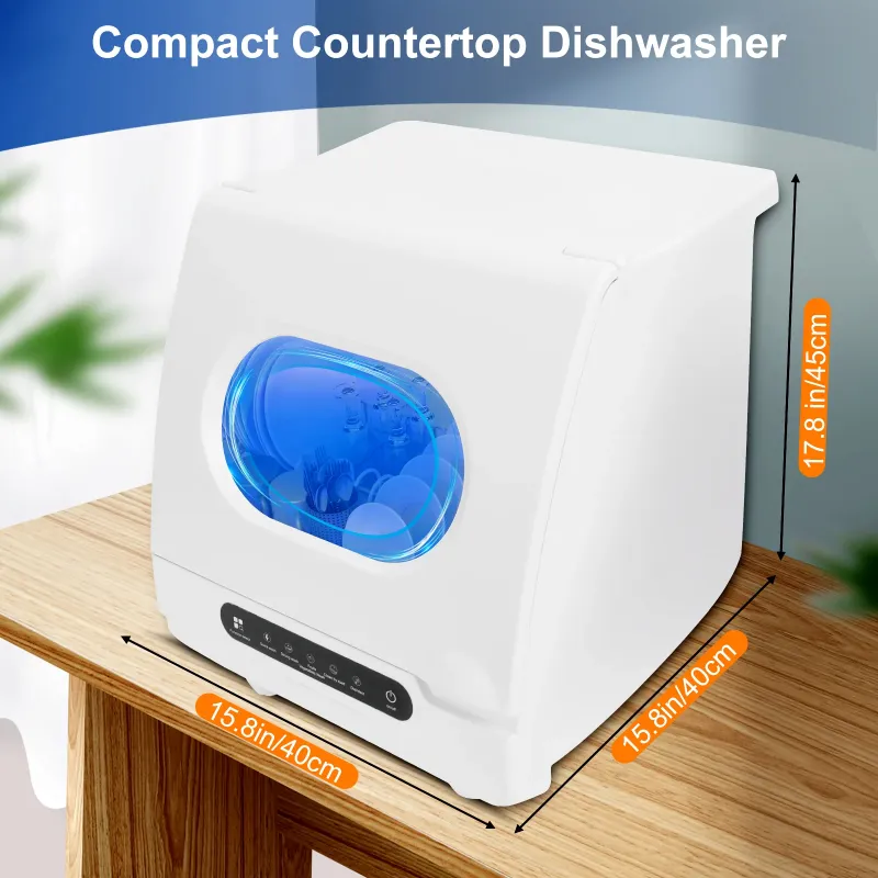 Photo 1 of *PARTS ONLY*Doesn't work* Portable Countertop Dishwasher, 5 Washing Programs and High Temperature ,White
