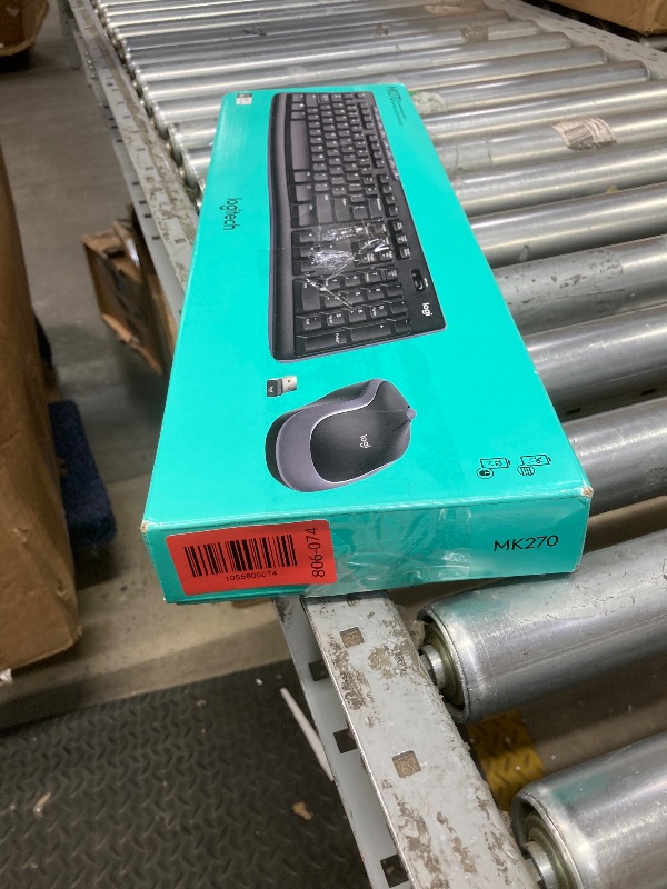 Photo 1 of *Issue with Mouse?* Logitech MK270 Wireless Keyboard and Mouse Combo for Windows, 2.4 GHz, 8 Multimedia Keys, PC, Laptop, Wireless Keyboard Compact Mouse Combo - Black