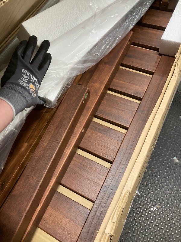 Photo 1 of *HEAVY* ZINUS Vivek Deluxe Wood Platform Bed Frame with Headboard, Wood Slat Support, No Box Spring Needed, Easy Assembly, Queen