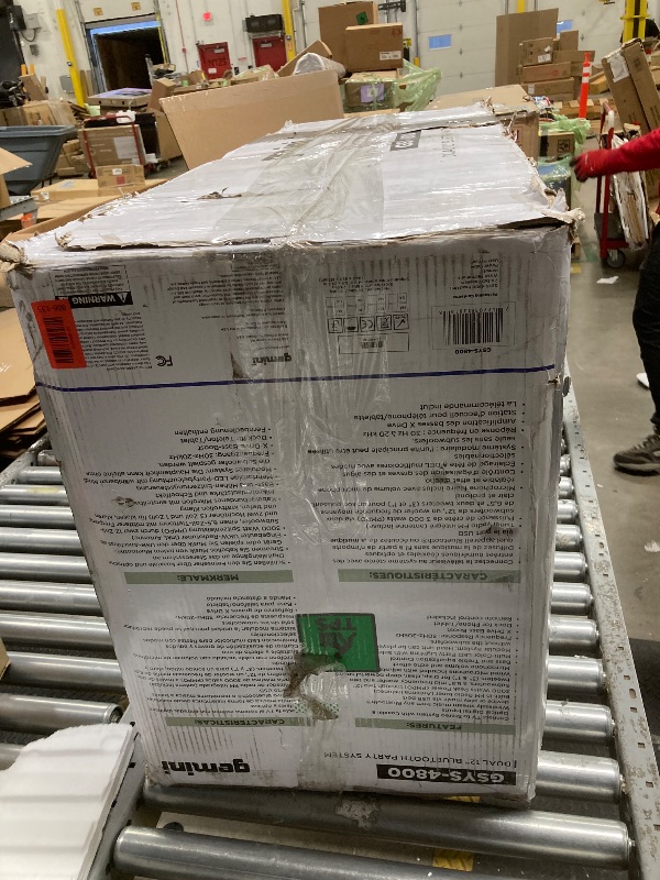 Photo 1 of *One Speaker has some cracking and damage* *Unsure if it works* Gemini Bluetooth Stereo System for Home – 3000W Peak Power Dual 12” Subwoofers, FM Radio, LED Lights, USB, AUX, Optical Input – Ultimate Home Stereo Shelf System for Parties & Karaoke (GSYS-