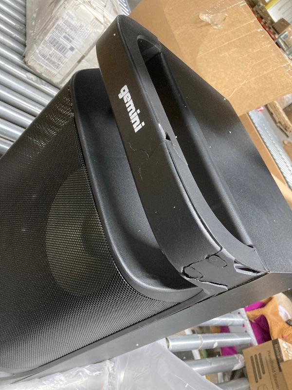 Photo 1 of *One Speaker has some cracking and damage* *Unsure if it works* Gemini Bluetooth Stereo System for Home – 3000W Peak Power Dual 12” Subwoofers, FM Radio, LED Lights, USB, AUX, Optical Input – Ultimate Home Stereo Shelf System for Parties & Karaoke (GSYS-